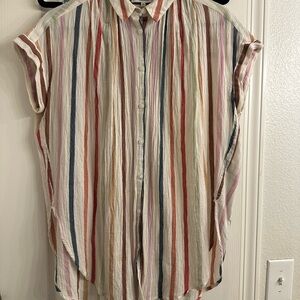 Striped Button-Up Shirt